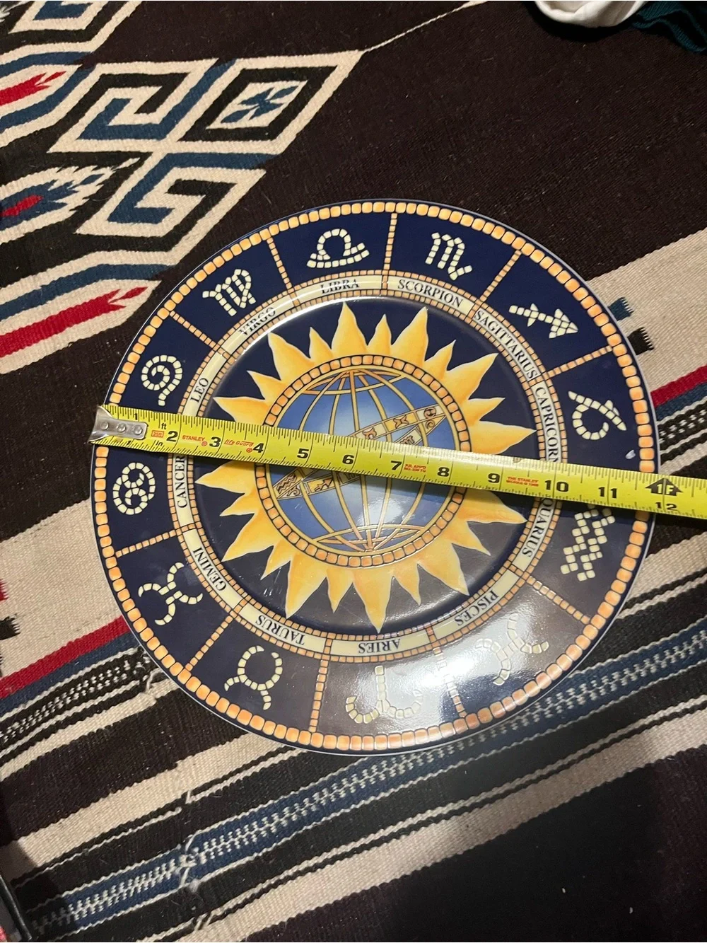 VTG Villeroy & Boch Astrology Armillary Sphere Sun Horoscope Zodiac Plate 90s